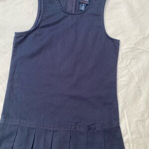 French Toast Navy Kids Tank Dress